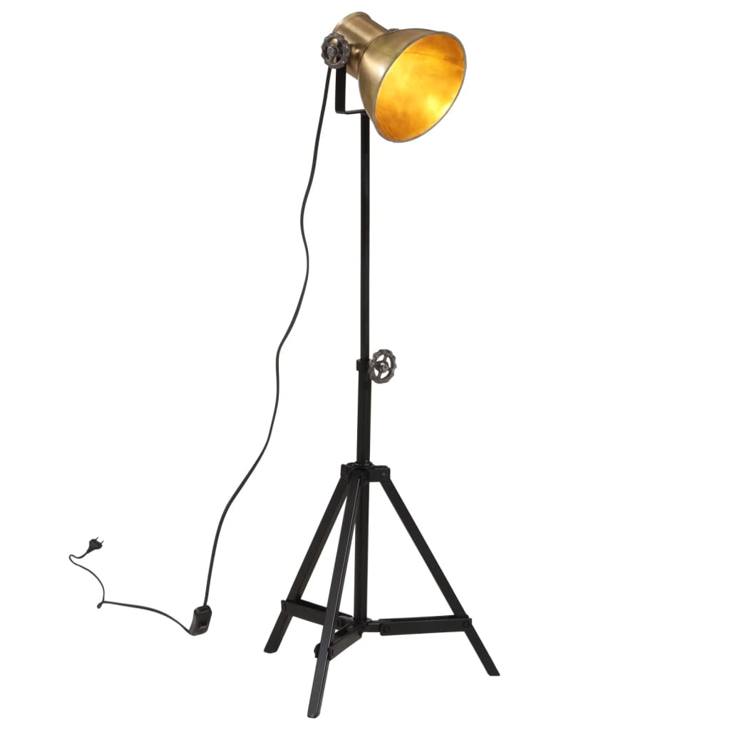 Floor lamp, brass, 35x35x65/95cm, 25W, E27, antique