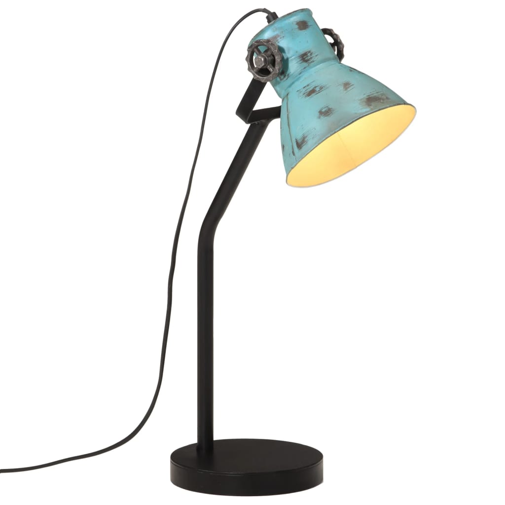 Rakstāmgalda lampa, balināti zila, 17x17x60cm, 25W