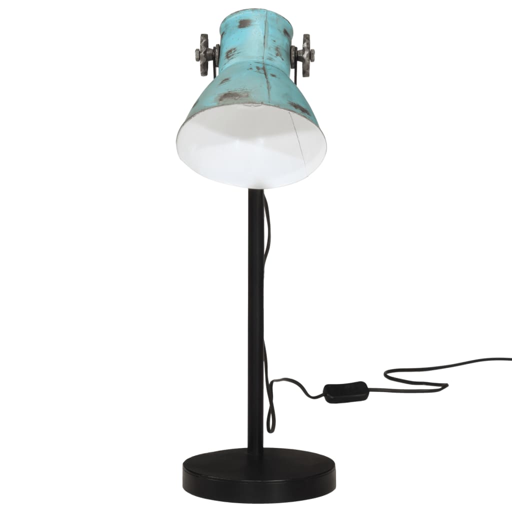 Rakstāmgalda lampa, balināti zila, 17x17x60cm, 25W