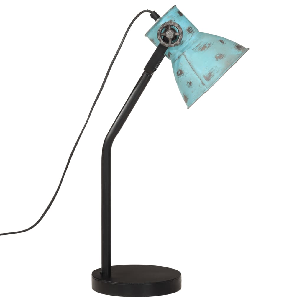 Rakstāmgalda lampa, balināti zila, 17x17x60cm, 25W