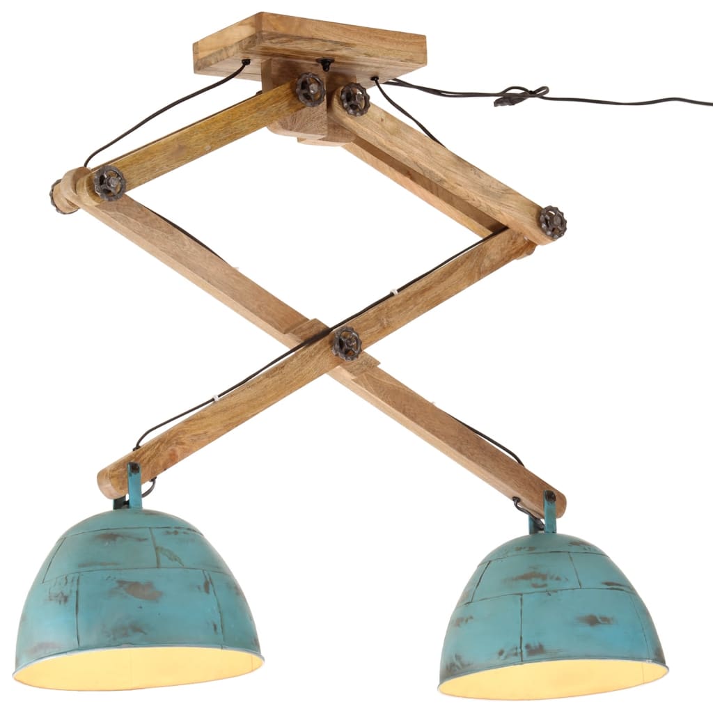 Griestu lampa, balināta zila, 29x18x85cm, 25W, E27