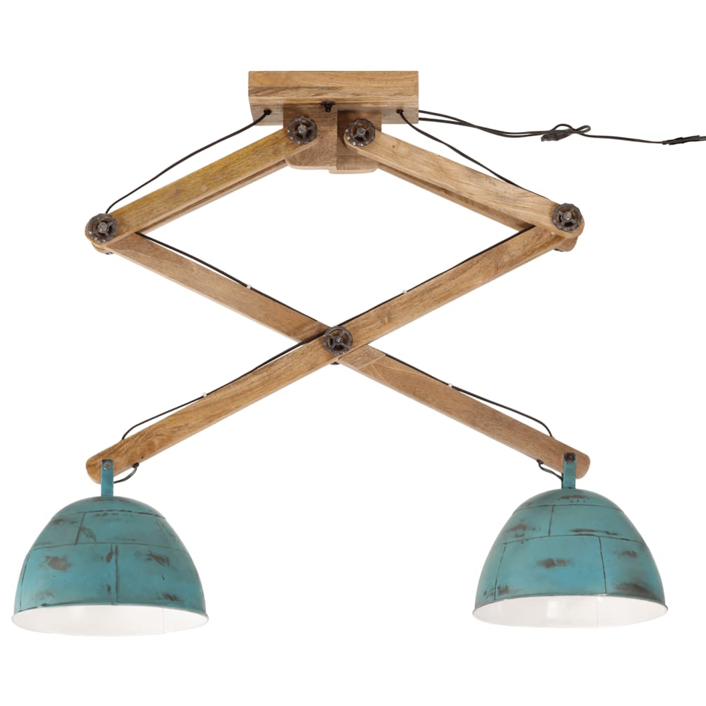 Griestu lampa, balināta zila, 29x18x85cm, 25W, E27