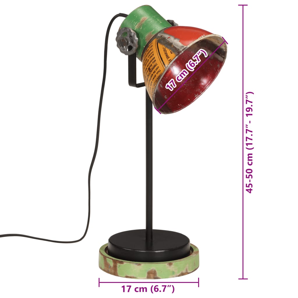 Desk lamp, various colors, 17x17x50cm, 25W, E27
