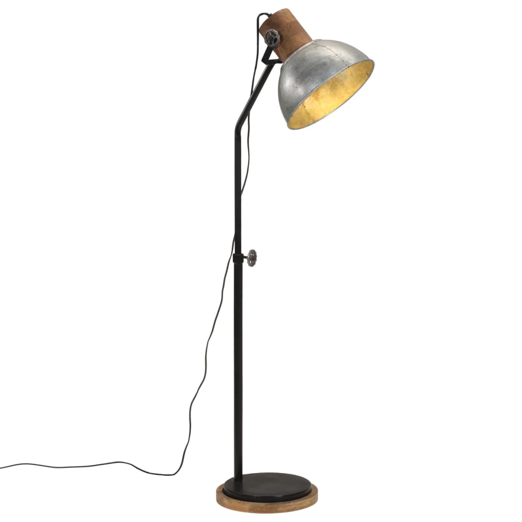 Stāvlampa, sudraba, 30x30x100-150cm, 25W, E27, vintažīga