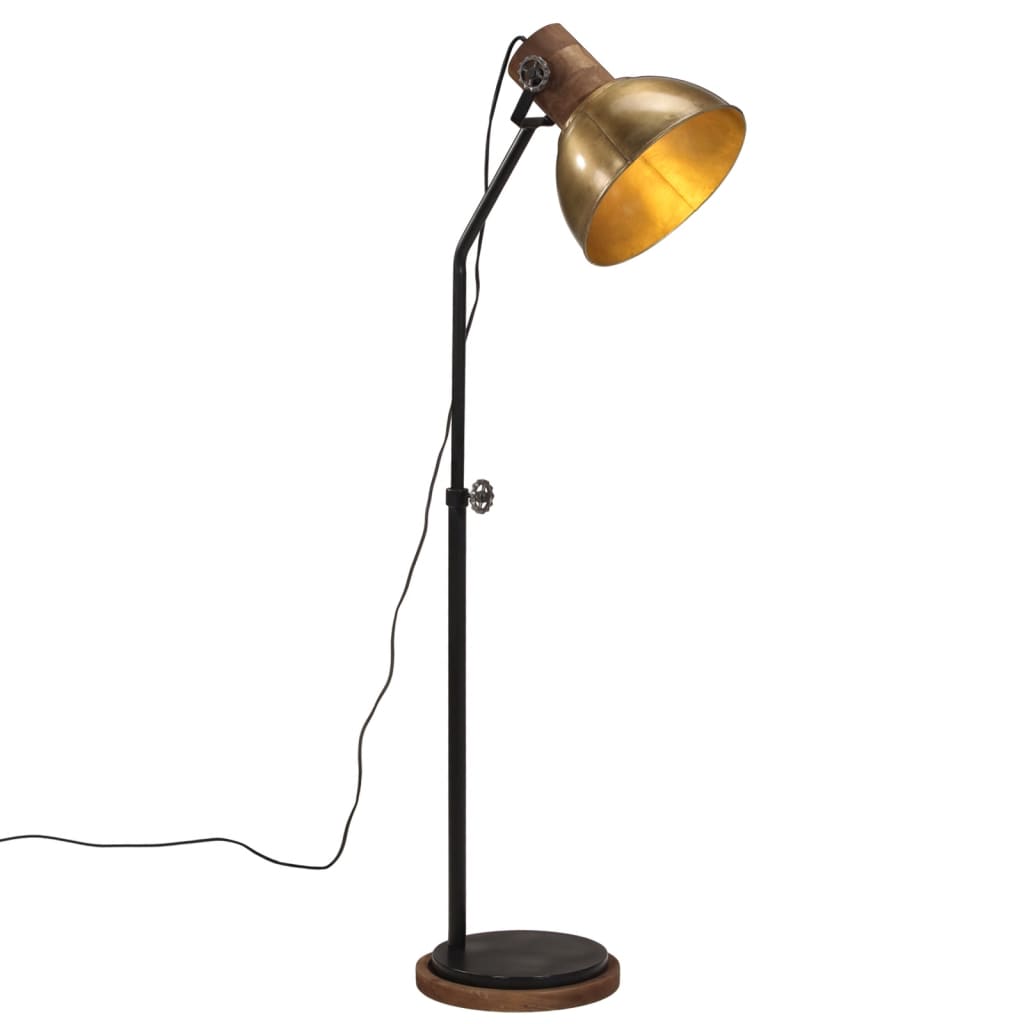 Floor lamp, brass, 30x30x100-150cm, 25W, E27, antique