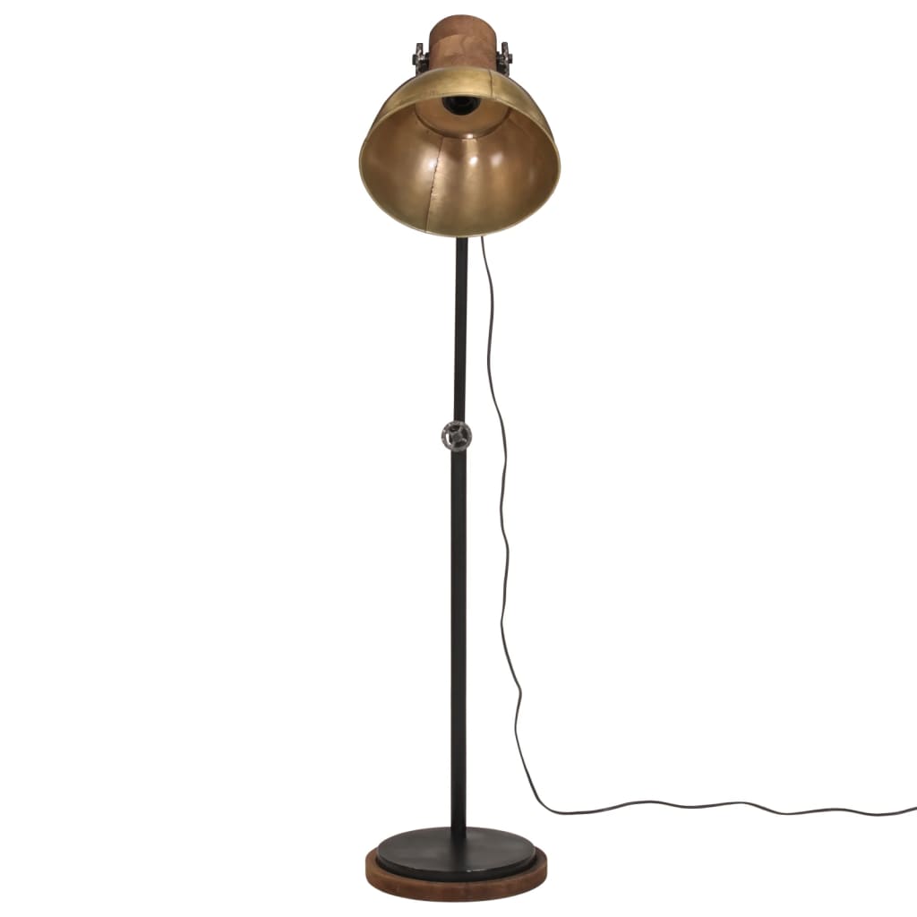 Floor lamp, brass, 30x30x100-150cm, 25W, E27, antique