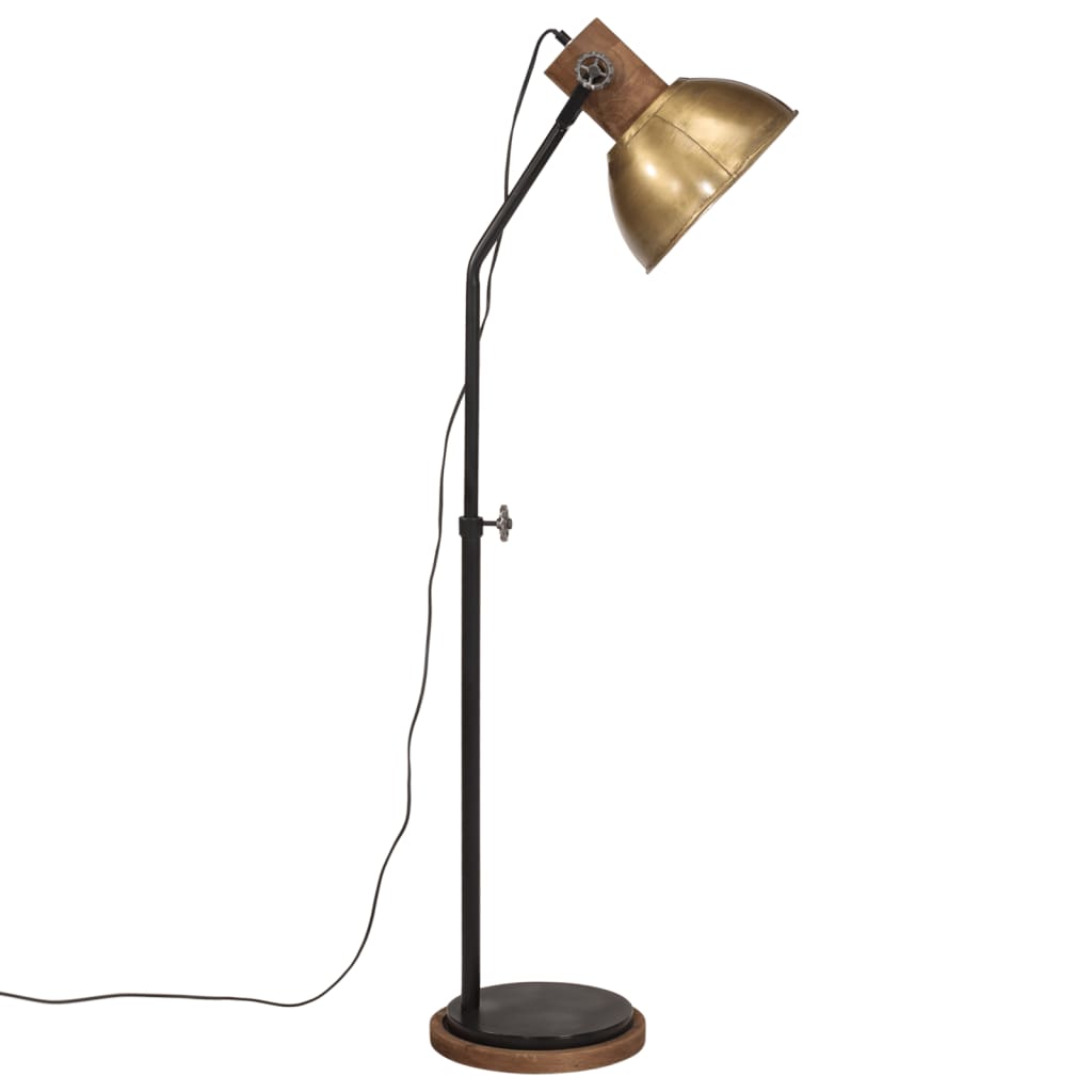 Floor lamp, brass, 30x30x100-150cm, 25W, E27, antique