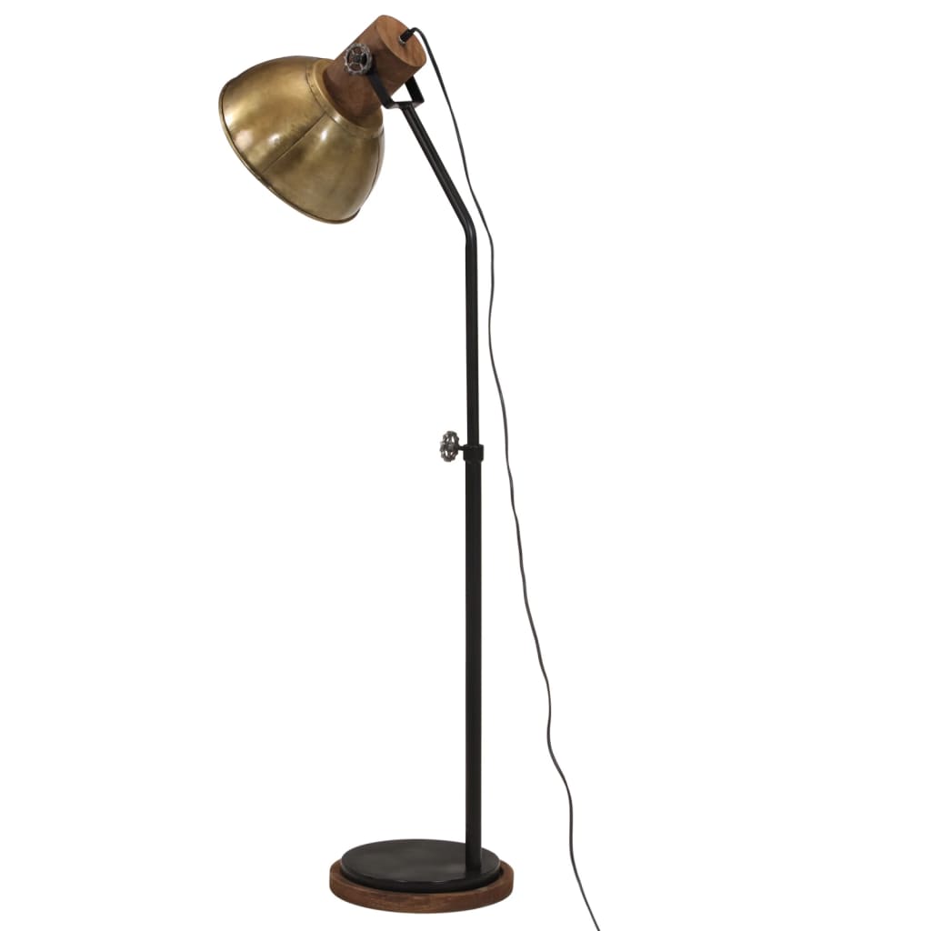 Floor lamp, brass, 30x30x100-150cm, 25W, E27, antique