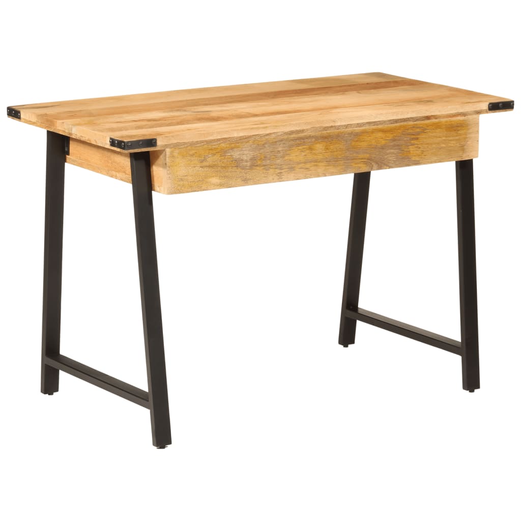 Writing desk with drawers, 105x55x70cm, mango wood and iron
