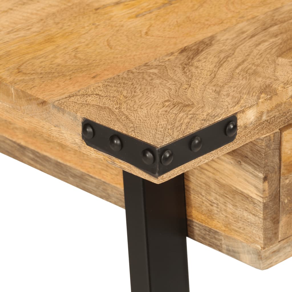 Writing desk with drawers, 105x55x70cm, mango wood and iron