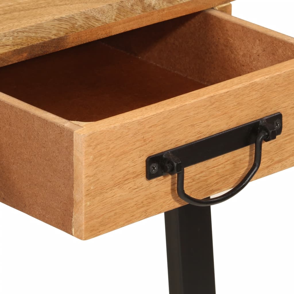Writing desk with drawers, 105x55x70cm, mango wood and iron