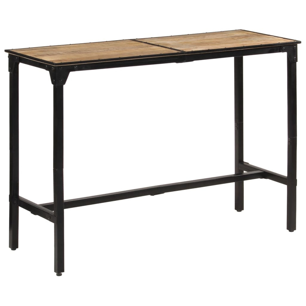 Bar table, 150x55x107cm, solid rough mango wood