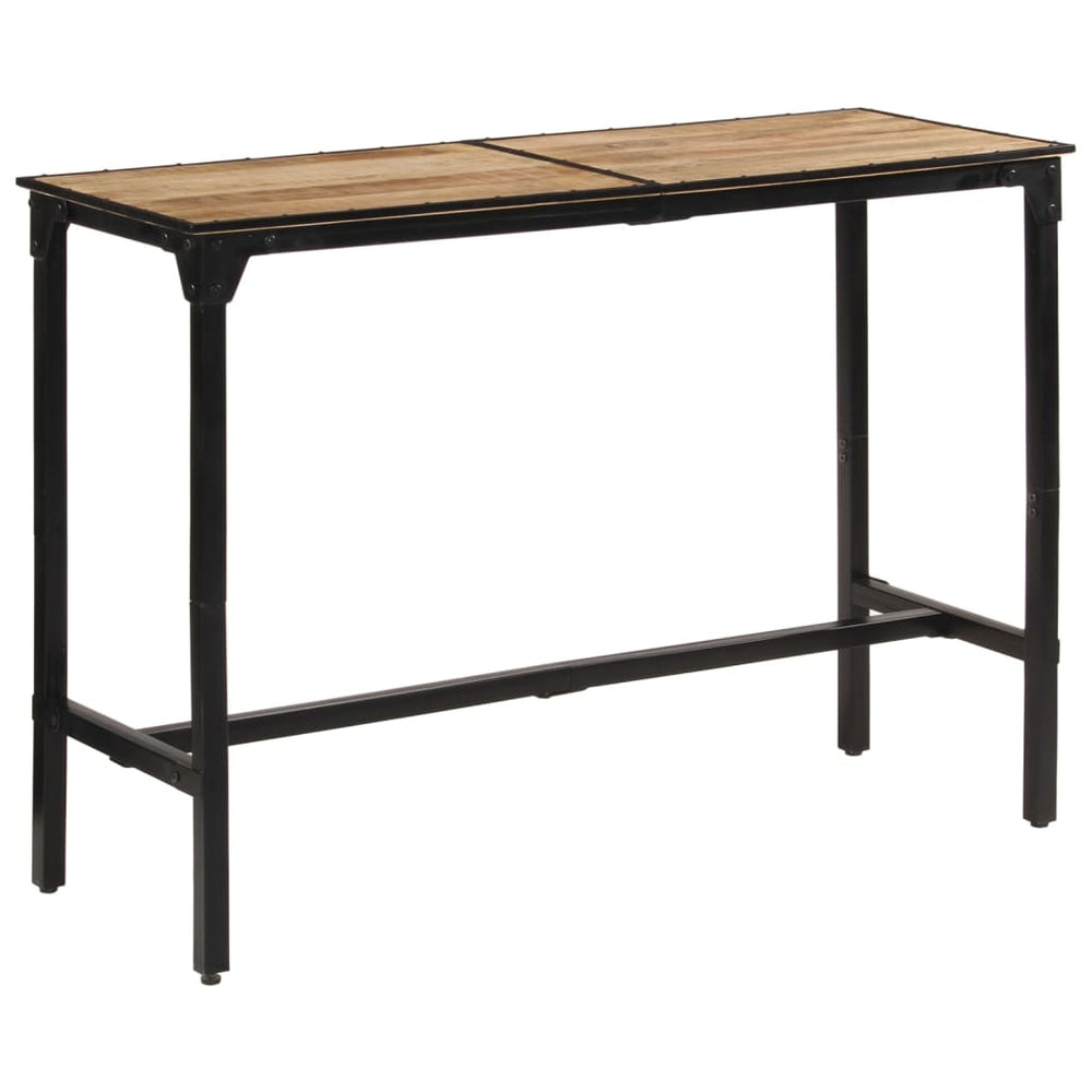 Bar table, 150x55x107cm, solid rough mango wood