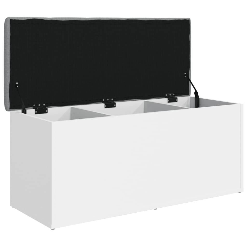 Suoliukas daiktadėžei, baltas, 102x42x45cm, inžinerinė mediena
