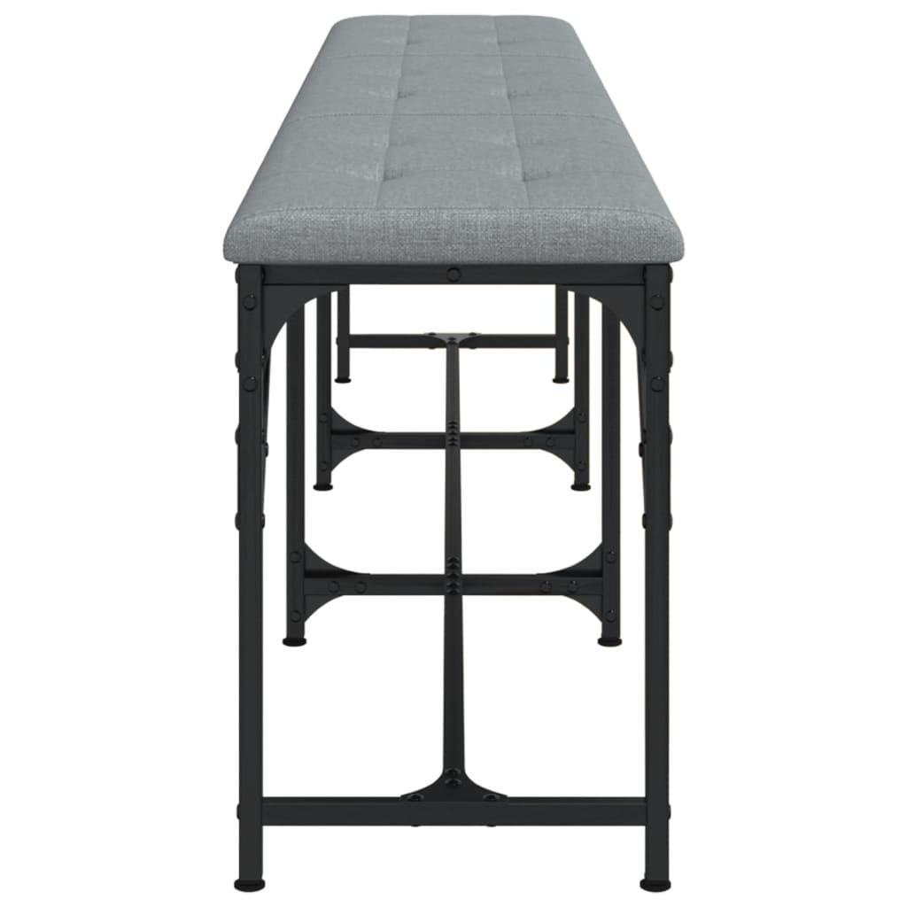 Ēdamistabas sols, pelēks, 186x32x45cm, tērauds un audums