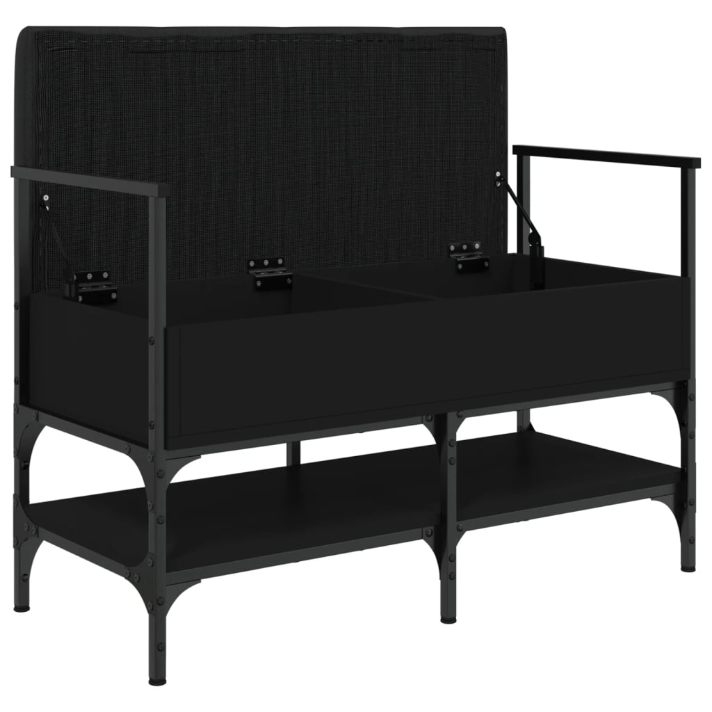 Shoe cabinet, black, 85.5x42x57.5cm, engineered wood