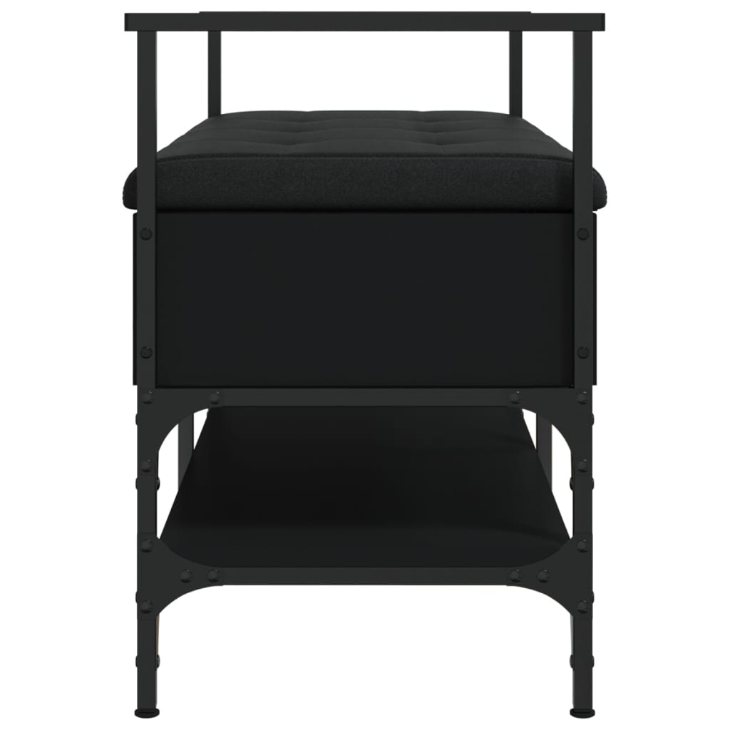 Shoe cabinet, black, 85.5x42x57.5cm, engineered wood