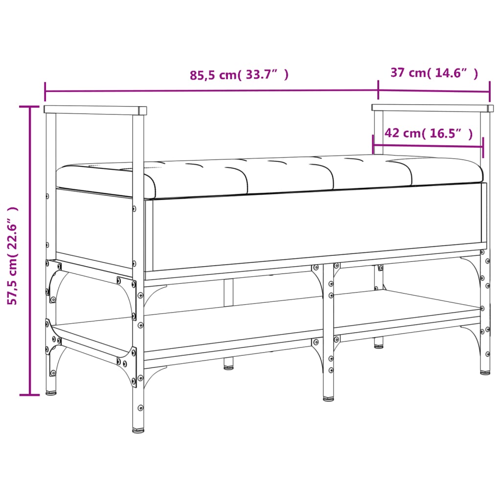 Shoe cabinet, black, 85.5x42x57.5cm, engineered wood
