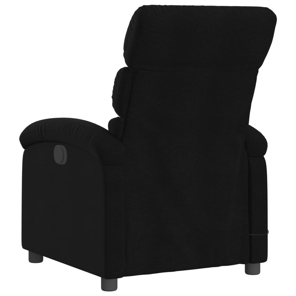 Electric Reclining Massage Chair, Black, Fabric