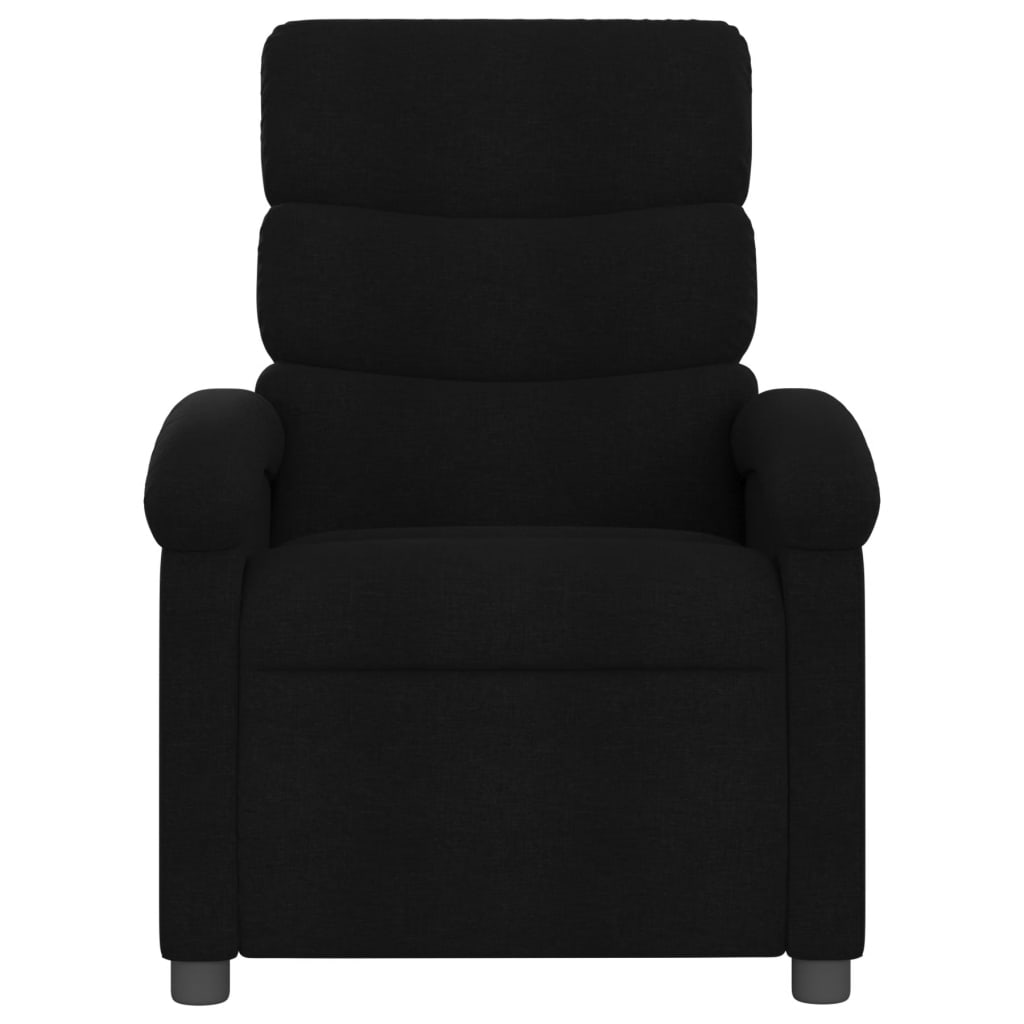 Electric Reclining Massage Chair, Black, Fabric