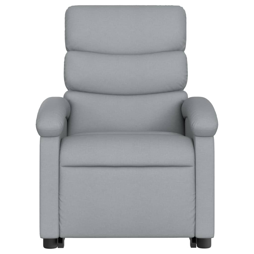 Reclining Massage Chair, Light Grey, Fabric