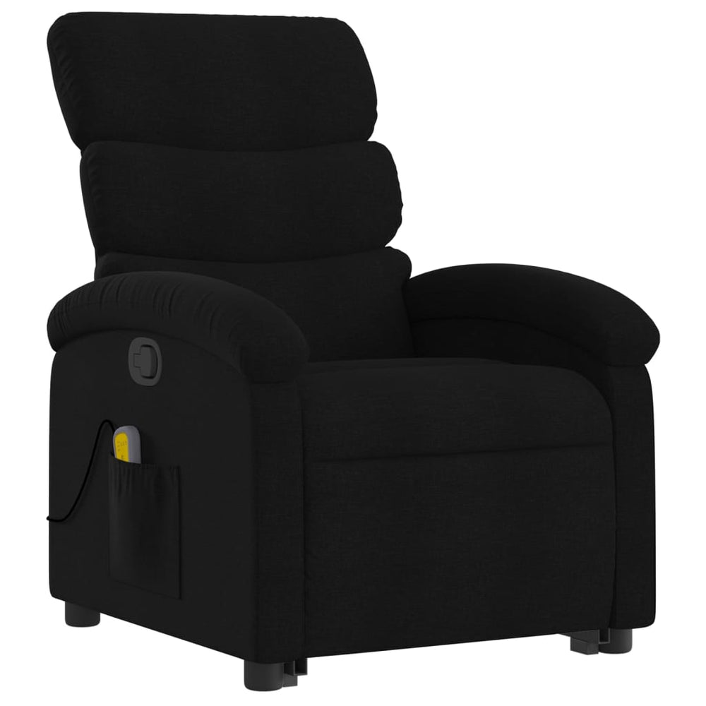 Standing Reclining Massage Chair, Black, Fabric