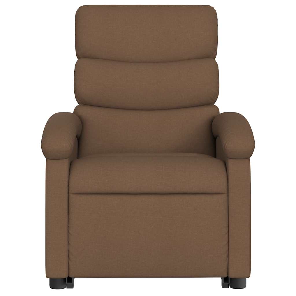 Lift Recliner Massage Chair, brown, fabric