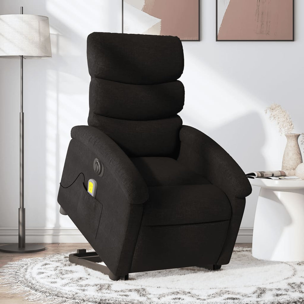 Electric Recliner Massage Chair, Black, Fabric