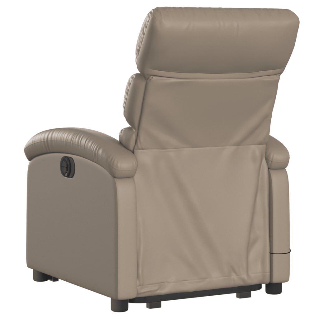 Reclining massage chair, cappuccino, artificial leather