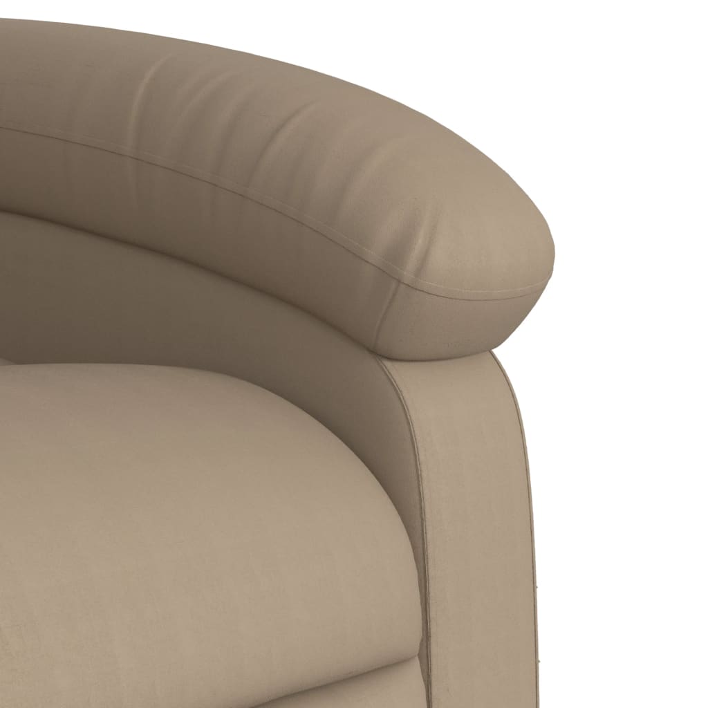 Reclining massage chair, cappuccino, artificial leather