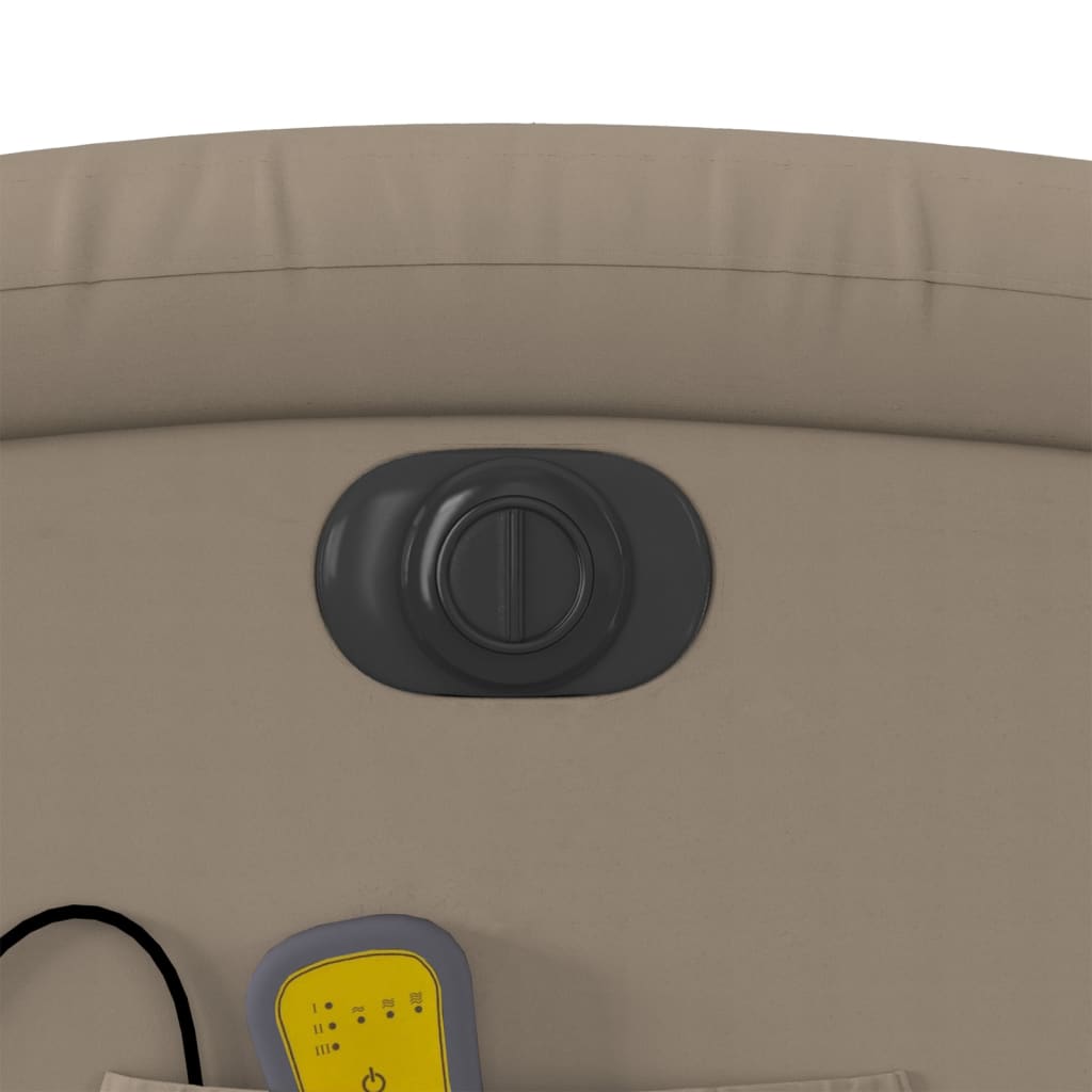 Reclining massage chair, cappuccino, artificial leather