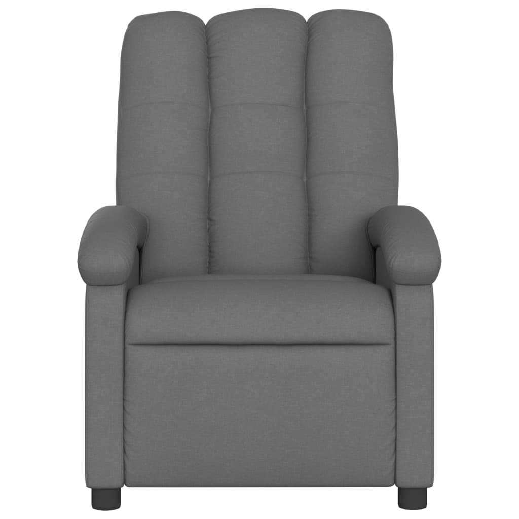Electric recliner, dark grey, fabric