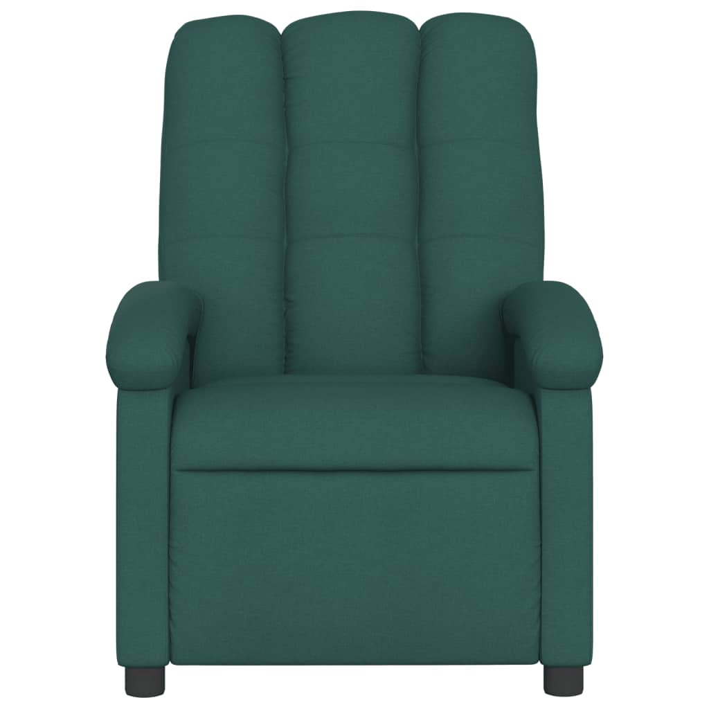 Electric recliner, dark green, fabric
