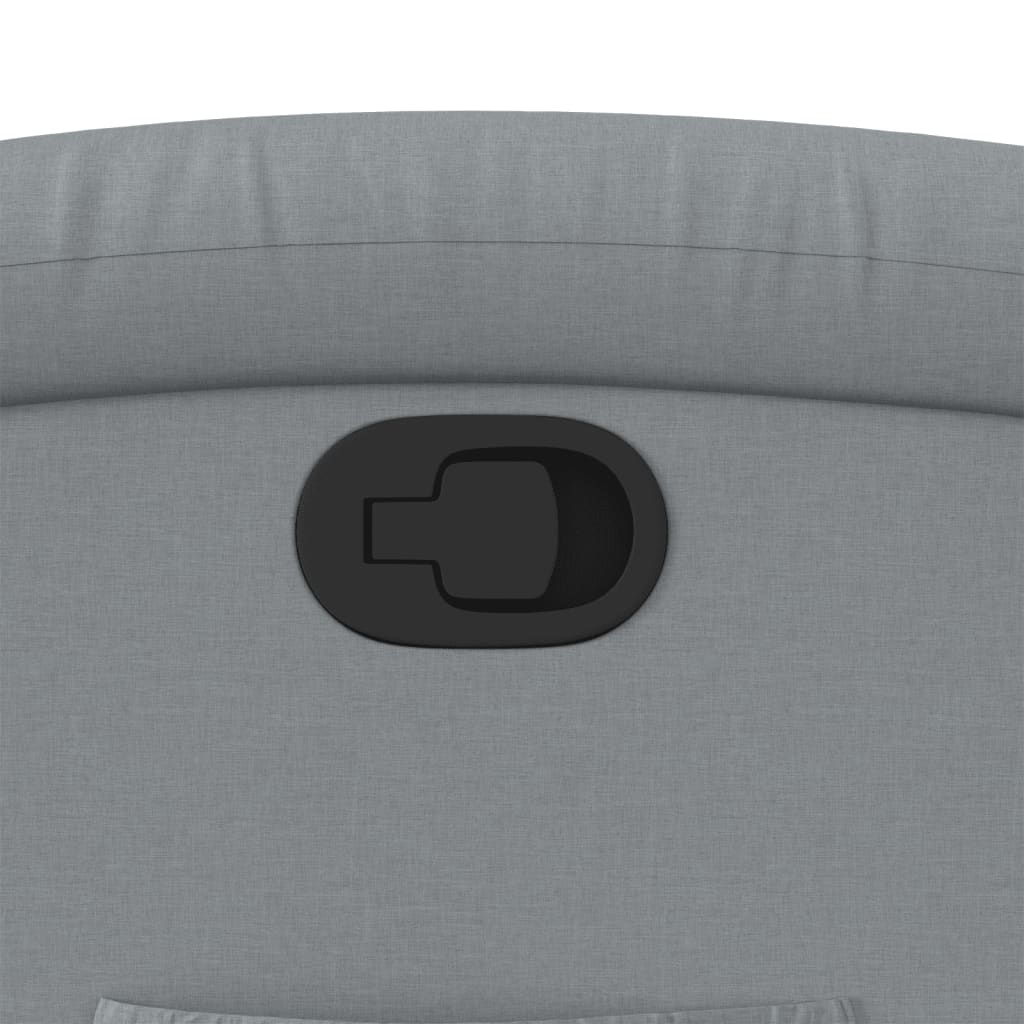 Rise and recline armchair, light grey, fabric