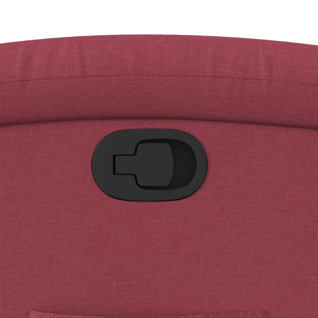 Stand-up recliner, wine red, fabric