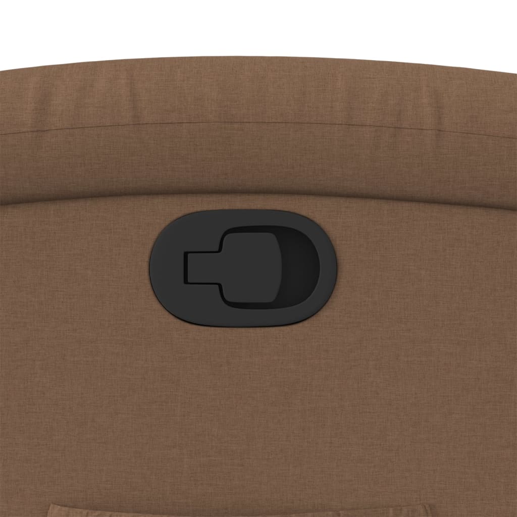 Reclining lift chair, brown, fabric