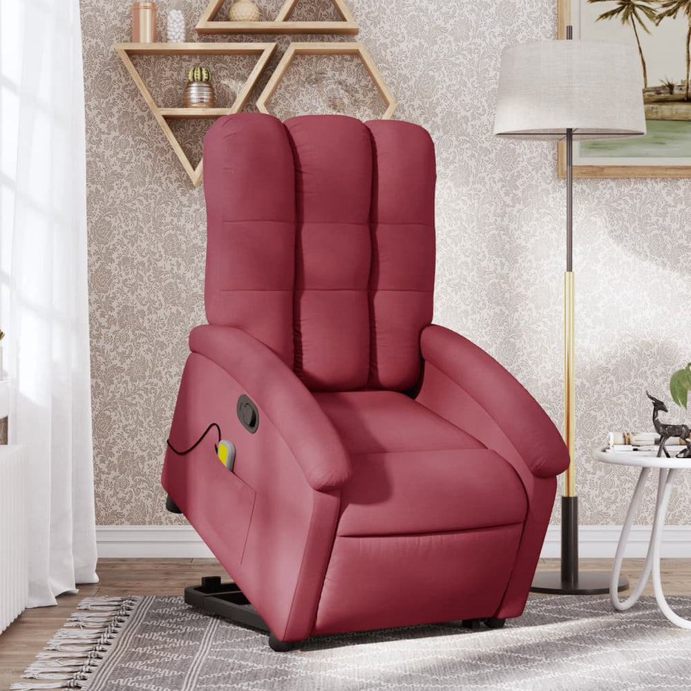 Standing reclining massage chair, wine, fabric