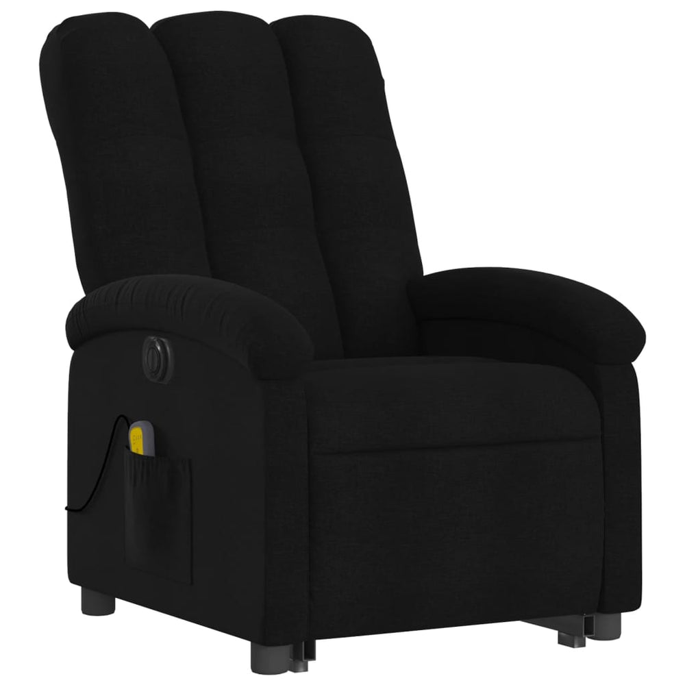 Electric Recliner Massage Chair, Black, Fabric
