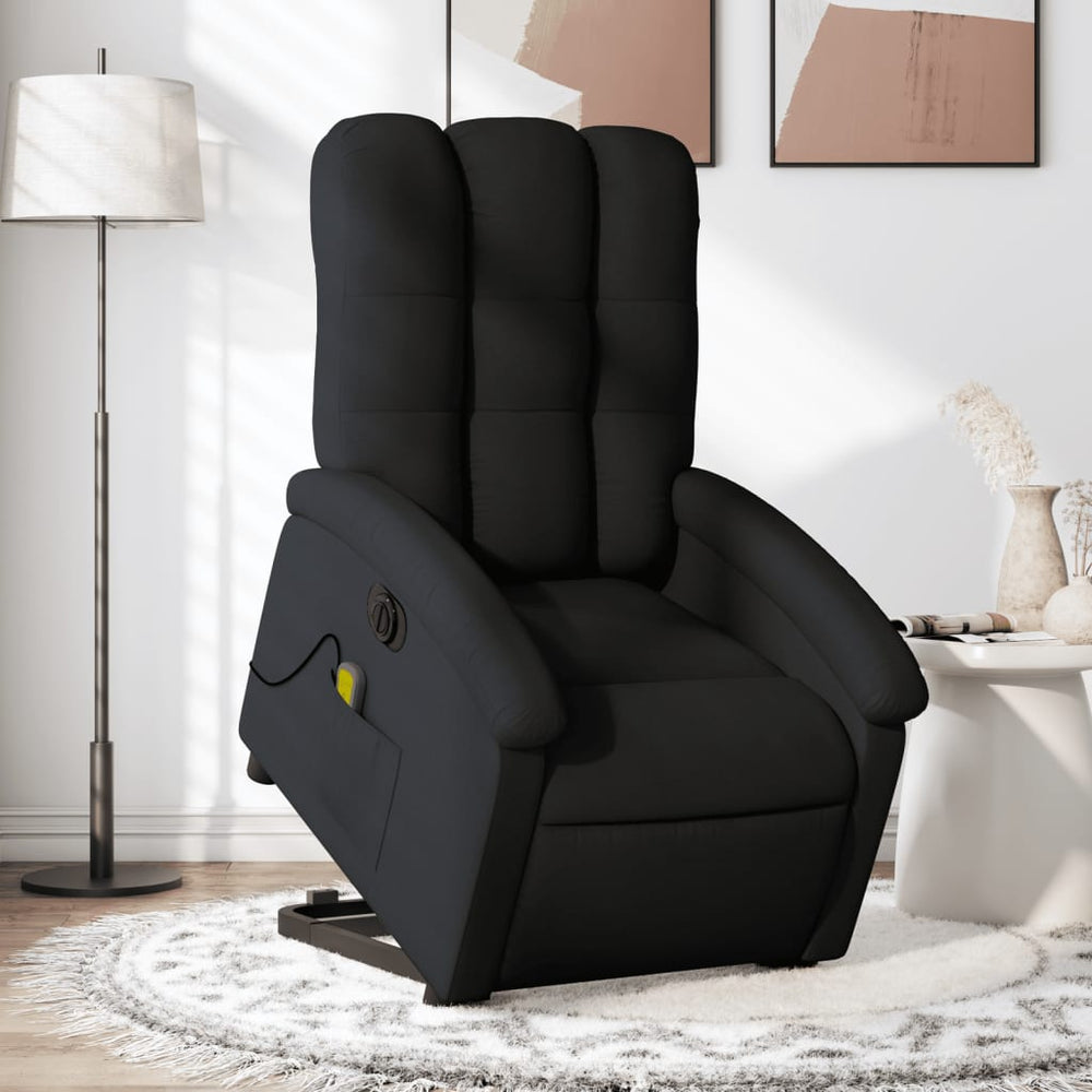 Electric Recliner Massage Chair, Black, Fabric