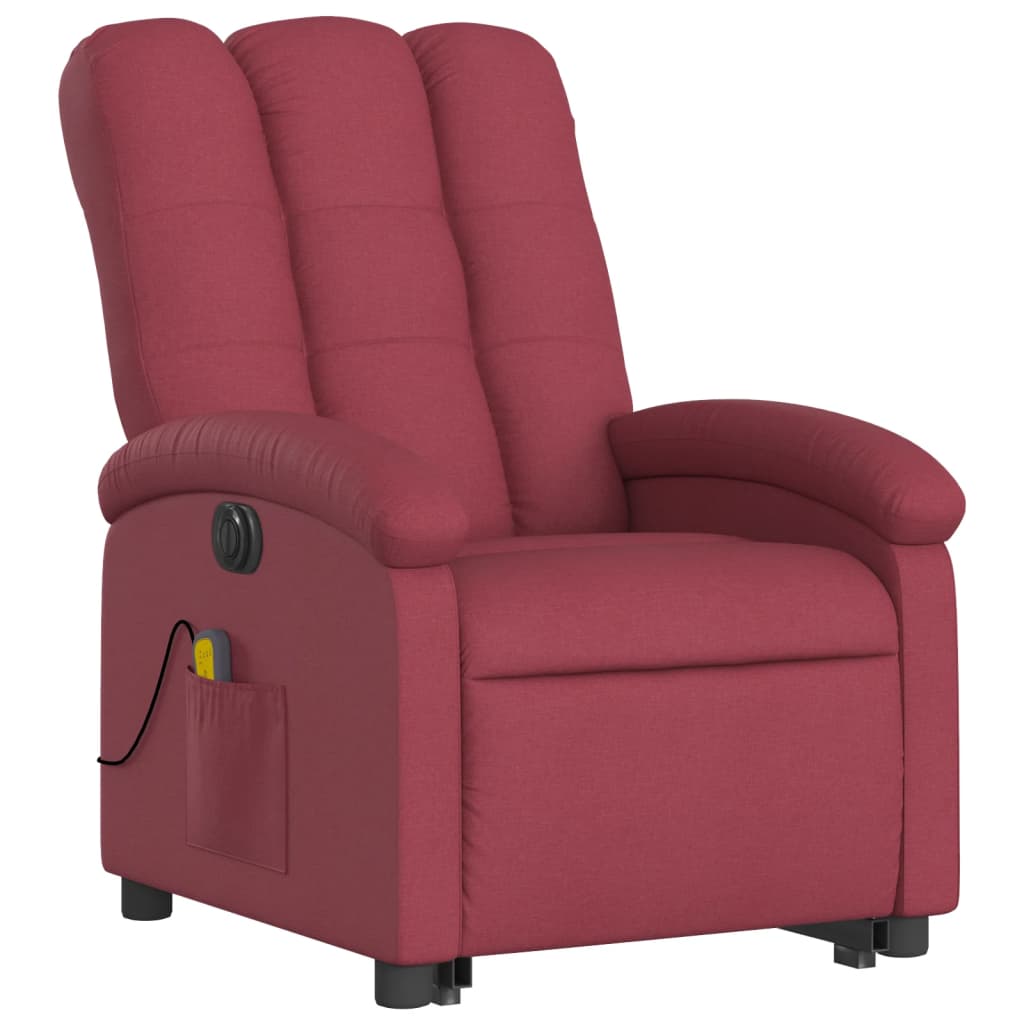 Standing electric massage chair, wine, fabric