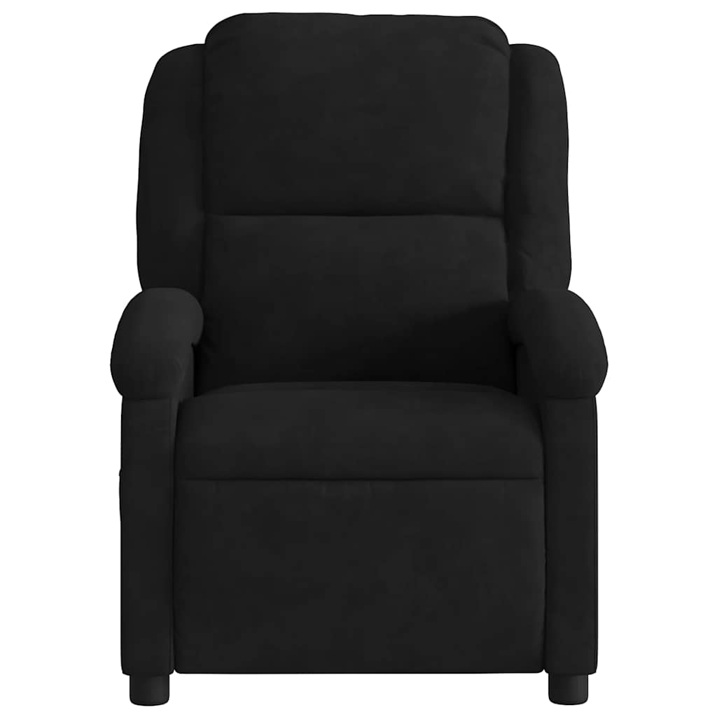 Electric recliner, black, velvet