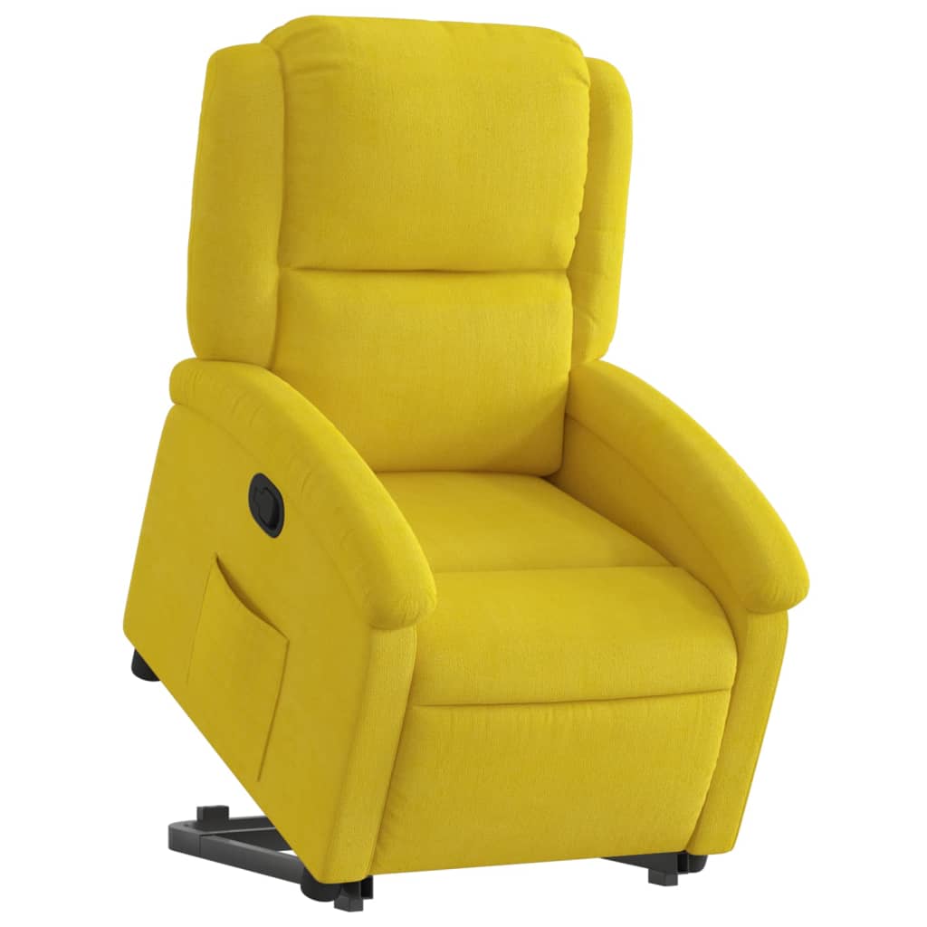 Recliner, yellow, velvet