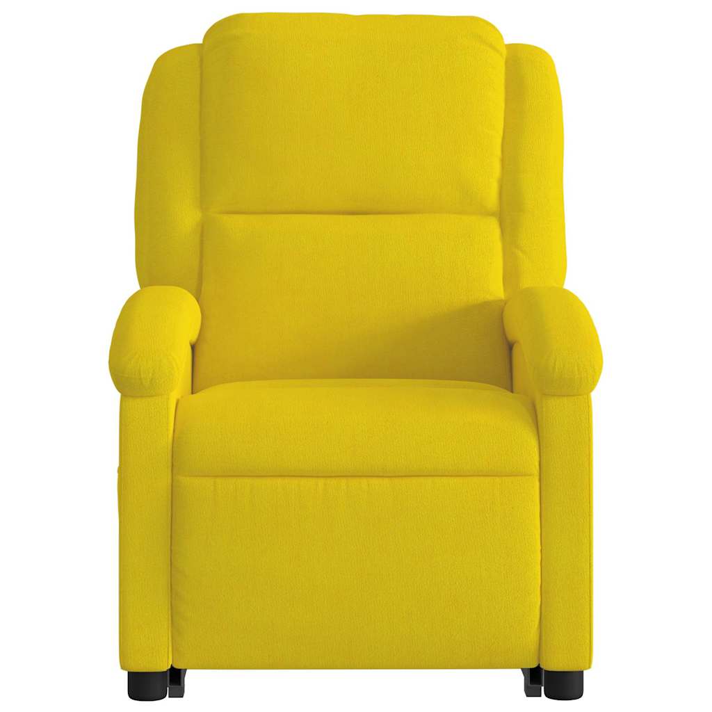 Recliner, yellow, velvet