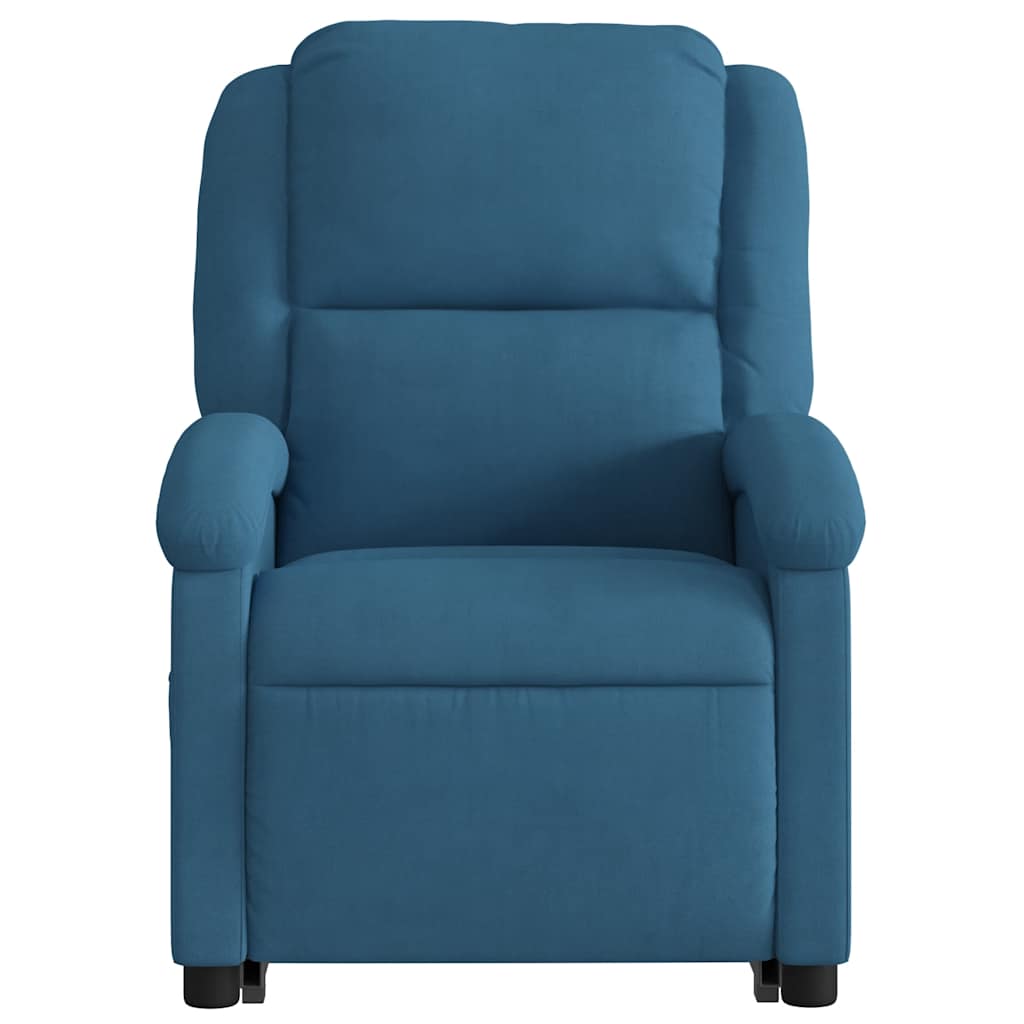 Standing Reclining Massage Chair, Blue, Velvet