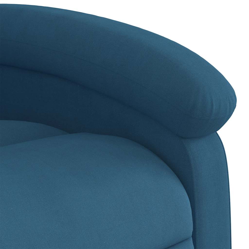Standing Reclining Massage Chair, Blue, Velvet