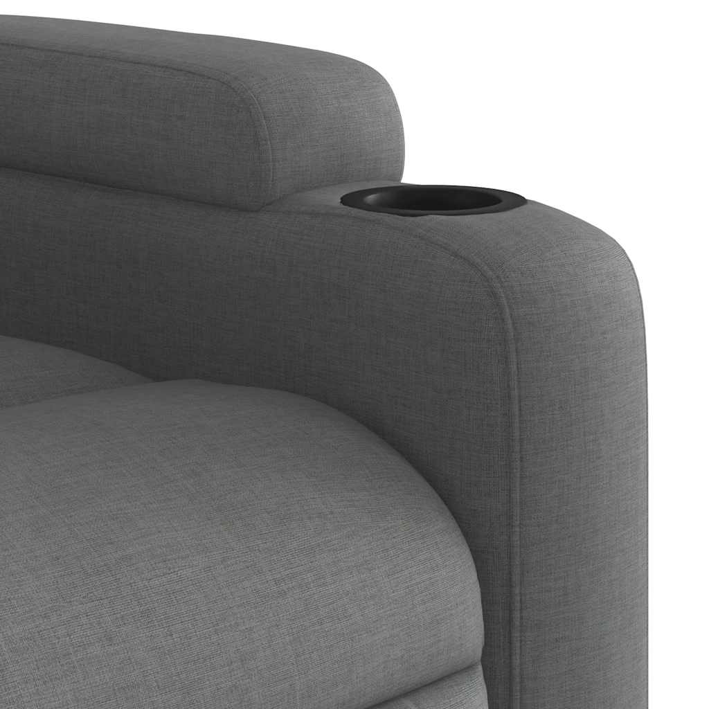 Elektrisks masāžas krēsls, tumši pelēks, audums
