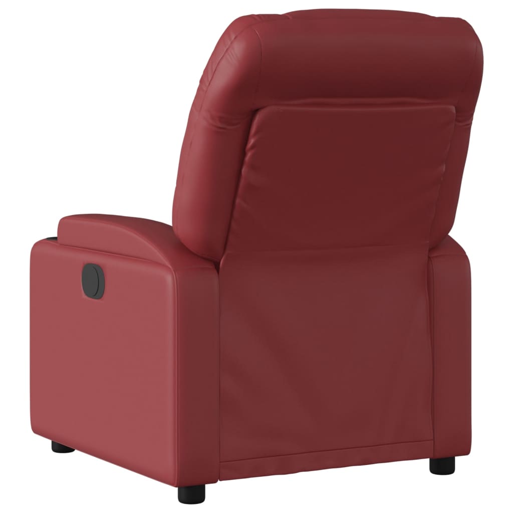 Electric reclining massage chair, wine, artificial leather