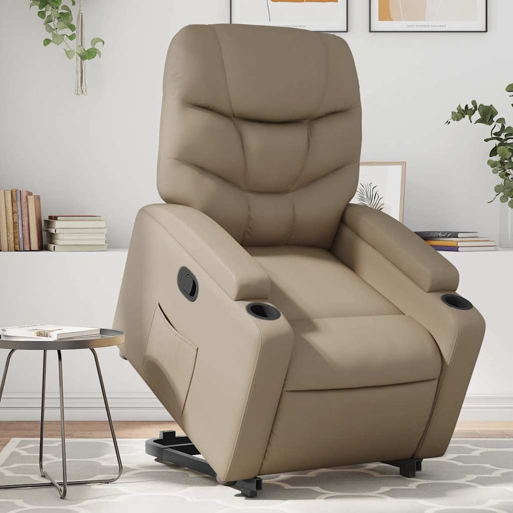 Lift Recliner, cappuccino, faux leather