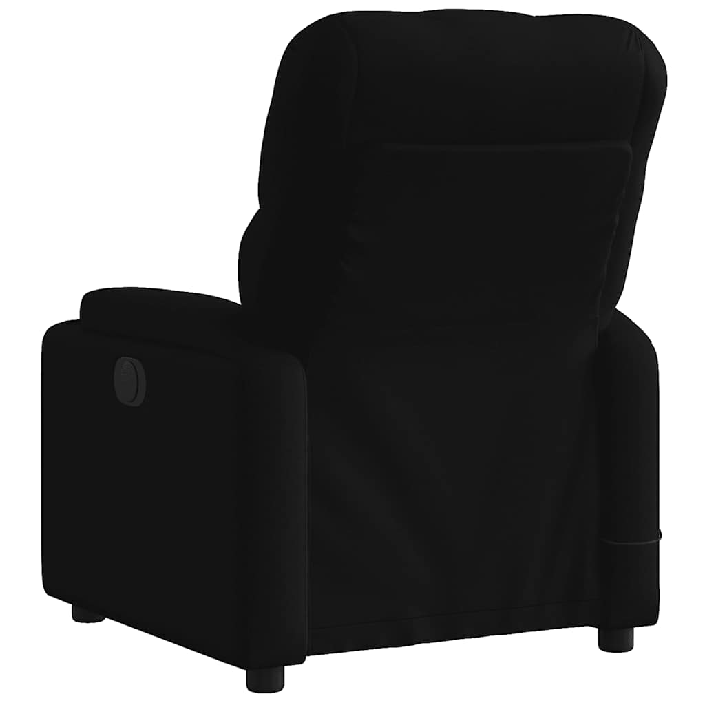 Electric Reclining Massage Chair, Black, Fabric
