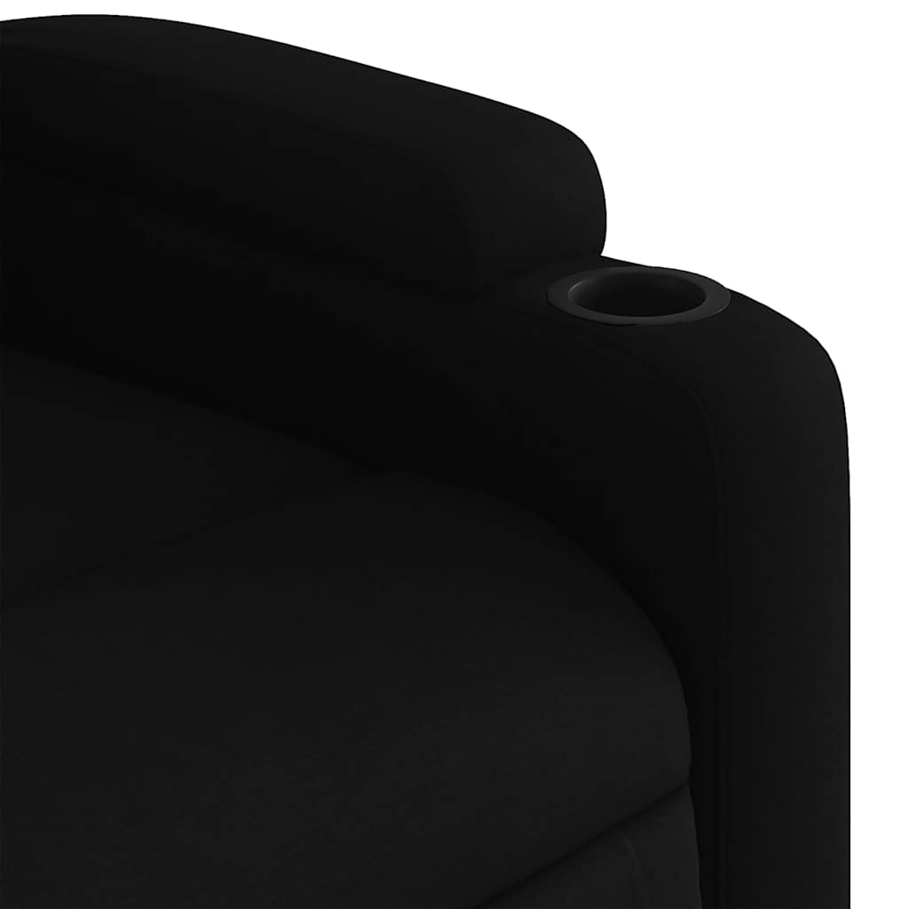 Electric Reclining Massage Chair, Black, Fabric